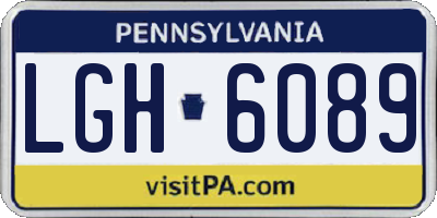 PA license plate LGH6089