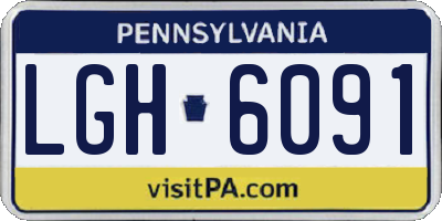 PA license plate LGH6091
