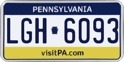 PA license plate LGH6093