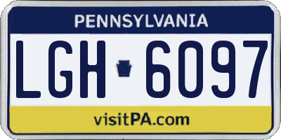 PA license plate LGH6097