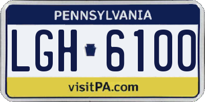 PA license plate LGH6100