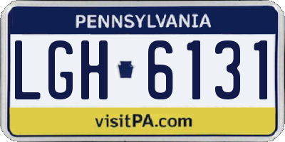 PA license plate LGH6131