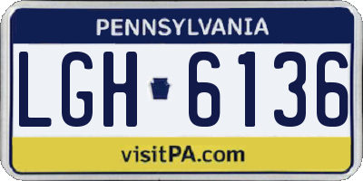 PA license plate LGH6136