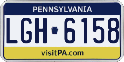 PA license plate LGH6158