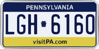 PA license plate LGH6160