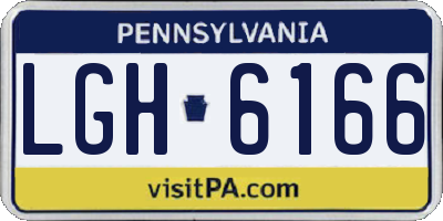 PA license plate LGH6166