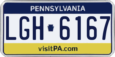 PA license plate LGH6167