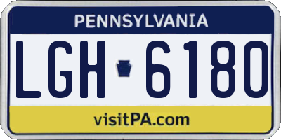PA license plate LGH6180