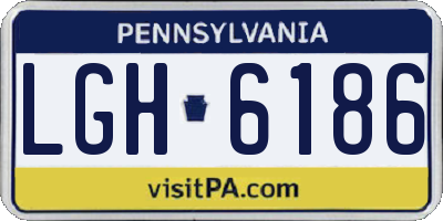 PA license plate LGH6186