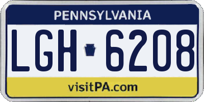 PA license plate LGH6208