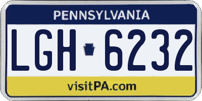 PA license plate LGH6232