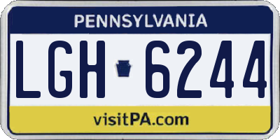 PA license plate LGH6244