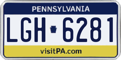 PA license plate LGH6281