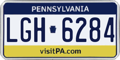 PA license plate LGH6284