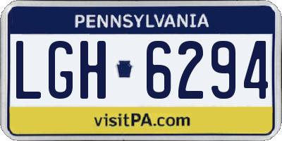 PA license plate LGH6294