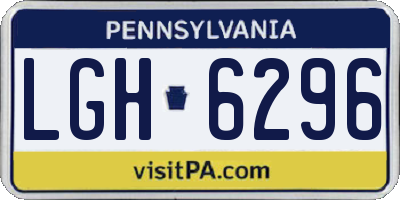 PA license plate LGH6296