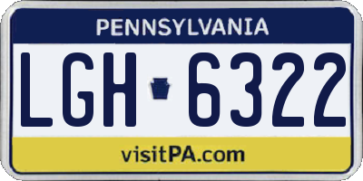 PA license plate LGH6322
