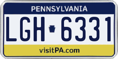 PA license plate LGH6331