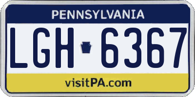 PA license plate LGH6367