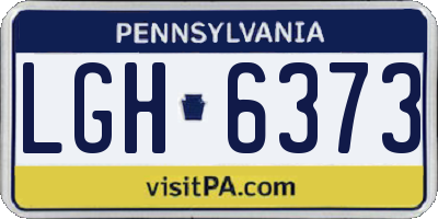 PA license plate LGH6373