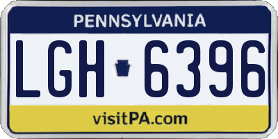 PA license plate LGH6396