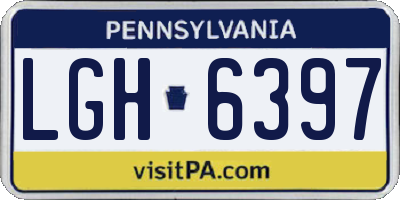 PA license plate LGH6397