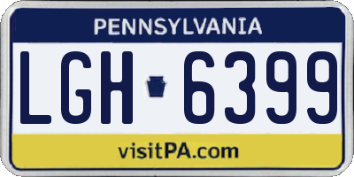 PA license plate LGH6399