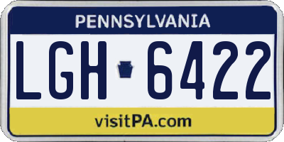 PA license plate LGH6422