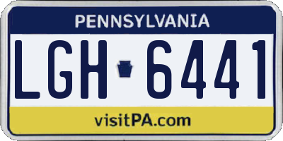 PA license plate LGH6441