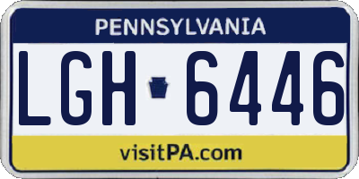 PA license plate LGH6446