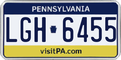 PA license plate LGH6455