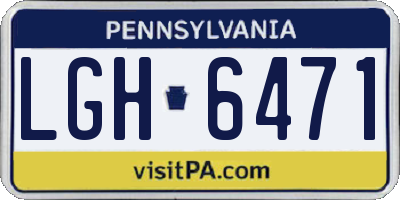 PA license plate LGH6471