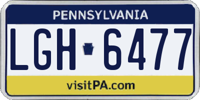 PA license plate LGH6477