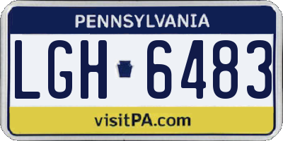 PA license plate LGH6483