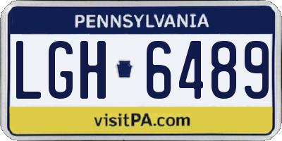 PA license plate LGH6489