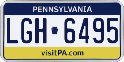 PA license plate LGH6495