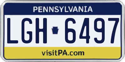 PA license plate LGH6497