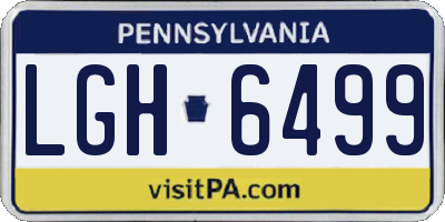 PA license plate LGH6499