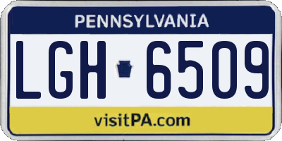 PA license plate LGH6509