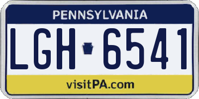 PA license plate LGH6541