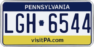 PA license plate LGH6544