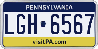 PA license plate LGH6567