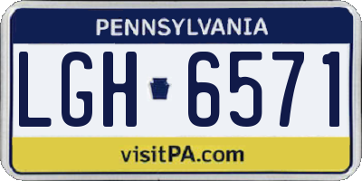 PA license plate LGH6571