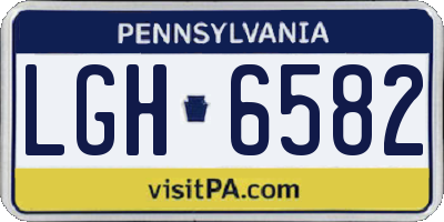 PA license plate LGH6582