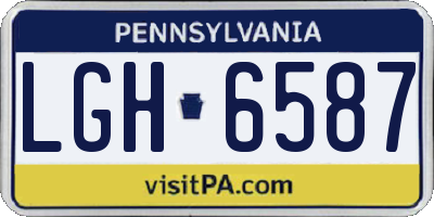 PA license plate LGH6587