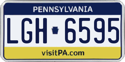 PA license plate LGH6595