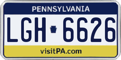 PA license plate LGH6626