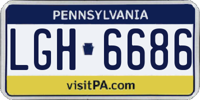 PA license plate LGH6686