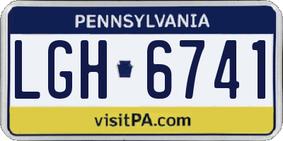 PA license plate LGH6741