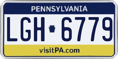 PA license plate LGH6779